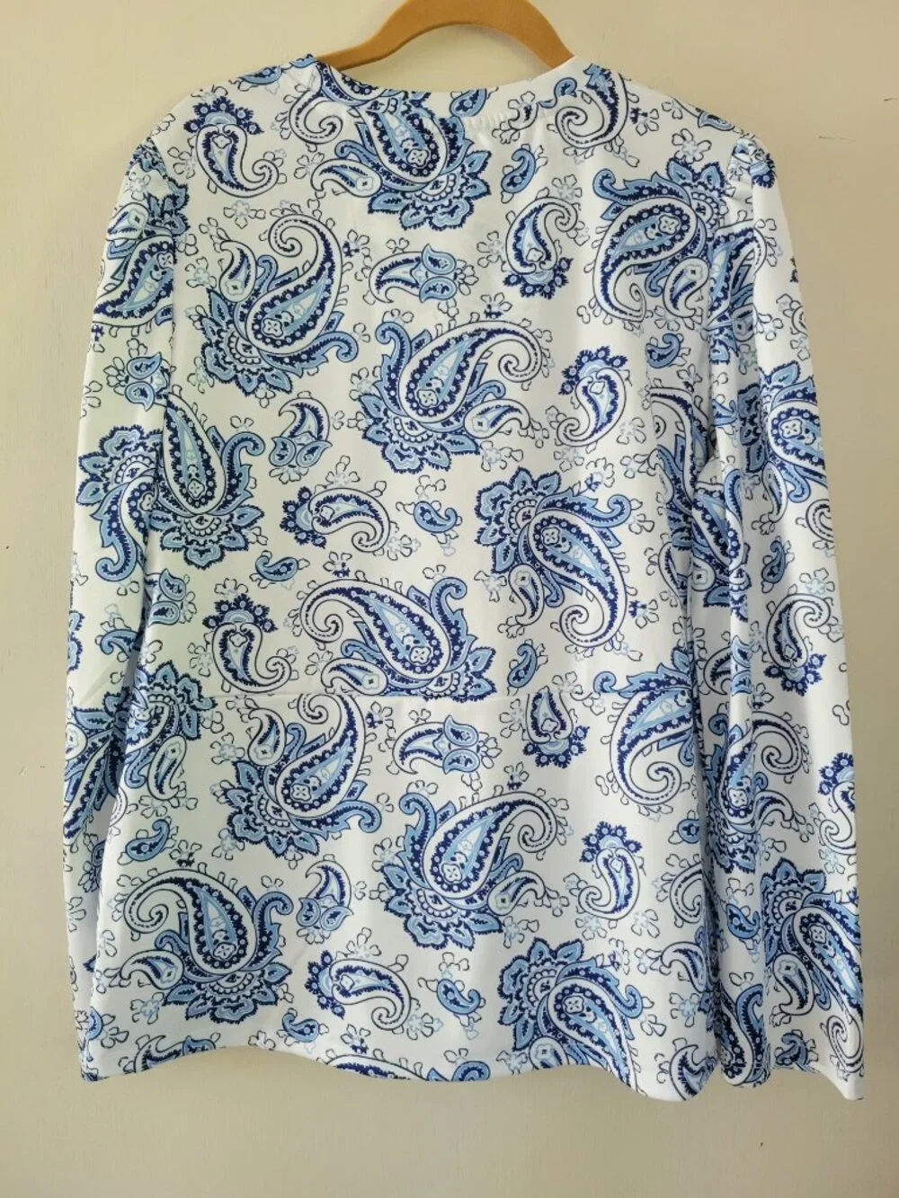 Tenth Ocean UPF 50 Paisley Swim Shirt Rash Guard Puff Sleeve Coastal sz XL Blue